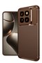 Ilkeshop New Mi 14t Pro Case Auto Focus Carbon Cover (213334) - Brown