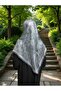 وشاح قطني كبير الحجم بنمط السحابة مقاس 115x115 سم - 6