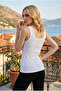 2-Pack Women's Bamboo Thick Strap Tank Top - Flexible, Anti-Sweat, Breathable Natural Fabric U-Neck Comfortable Underwear Set - 6