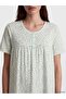 Crew Neck Floral Women's Nightgown (S6) - 3