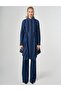 Cotton Linen Tunic Dark Navy Blue - 3
