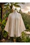 Boho Floral Women's Embroidered Natural Woven Muslin Kimono Dressing Gown - 4