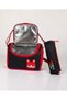 3-Piece Ear-Strapped Primary School Backpack with Lunch Pencil Case Red-Black - 5