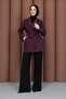 Short Windbreaker Belted Trench Coat Plum