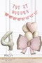 4 Years Old Retro Pink Bow Theme Luxury 4 Years Old Birthday Balloon Set