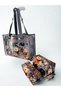 Carrying Bag Full Set Orange Flowers/ Gray - 2