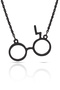 Harry Potter Glasses Model Necklace – Black Color with Twisted Chain