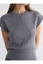 Alita City Lcw Everyday Gray Knitwear Plain Women's Sweater with a Difference - 3