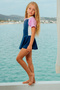 Girls' Swimsuit Lyrax Embossed Stylish Skirted Casual Comfortable Beach Swimsuit - 4