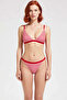 Women's Bikini Set Triangle Covered Underwire Striped Textured Knitted Fabric Normal Waist Slip Regular Cut - 4