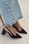 Jon Thick Heeled Women's Patent Leather Shoes Brown