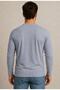 Men's Gray Melange Cotton Lycra Single Jersey Long Sleeve T-Shirt-D240 - 3