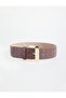 Brown Knitted Textured Belt