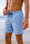 Men's Swim Shorts Quick Dry Short Length Lace up Elastic Waist Zipper Pocket Swimming Pool Shorts - 3