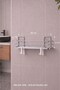 Bathroom Organizer Set 4 Pieces Adhesive Shampoo Holder Toilet Paper Holder Towel Holder Hanger Tss-01 Chrome - 7
