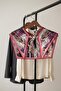 Shoe Basket Snake Skin Patterned Tied Modern Women's Shoulder Shawl