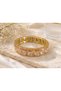 Honey Color Crystal Stone Rectangular Flexible Bracelet – Stylish & Sparkling Design