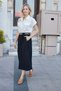 Women's Lycra-Free Wrinkled Fabric Collared Shirt with Pocket Flap and Epaulettes, Low Shoulder, Short Sleeve - Cream - 2