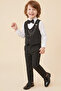 Boy's 4-Piece Set (Pants+Shirt+Vest+Bow Tie) 12663B - 3