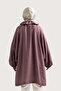 6349 - Stylish Comfortable Zippered Pocket Balloon Sleeve Baby Collar Long Hat - 8