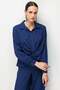 Front Gathered Fabric Patterned Blouse - 2
