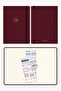 A5 Hard Cover Dotted Notebook with Charm Attachment and Elastic Band - Metallic Burgundy - 7