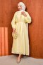 Yellow Bow Tie Dress with Ribbed Detail - 3