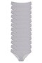 Glb-Stl41414 12 Pieces Super Eco Set Lycra Women's Slip Panties Gray