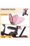 6-in-1 Kids Tricycle with Canopy, Foldable Toddler Trike from 10 Months to 5 Years, 360° Rotating Seat, Pedals, Grows with Child, for Baby Boys Girls, Rose Red - 4