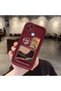 Realme C21 Compatible Claret Red Frame Vintage Photo Collage Motif Flexible Silicone Case - 2