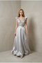Silver Gray Henna Dress, Evening Dress, Event Dress, Engagement Dress, Embroidered Suit