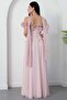 Strapless Collar Ruffle Chiffon Dress Drp562 - 8