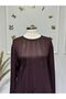 Women's New Season Stylish Dress in Green and Stone-Colored Crystal Fabric - 4
