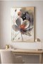 Pastel Tones Floral Glass Painting - Gold Metal Framed Painting for Home, Business, and School