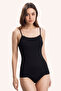Women's Viscose Lace Detailed String Strap Tank Top & Panties Set - Anti-Sweat & Breathable Fabric
