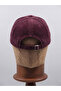 Unisex Burgundy Corduroy Adjustable Baseball Cap - 2