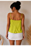 Women's Pistachio Green Strappy Collared Blouse Be402 - 2