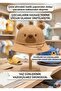Baby Boy and Child Brown Teddy Bear Figured Ear-Shaped Elastic under Chin Bucket Sun Hat