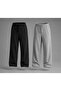 2 Pieces Black-Grey Men's High Waist Baggy Comfortable Fit Sweatpants - 4