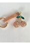 Bag Accessory and Keychain with Puppy Stone and Cherry Figure Keychain - 4