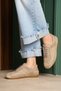Women's Beige Retro Sneaker with Suede Detail Casual Sports Shoes - 4