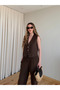 Brown Selva 100% Cotton Vest and Pants Set - 8486 - 3
