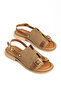 Women's Mink Suede Buckle Ankle Strap Sandals