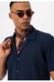Apaş collar knitted patterned men's shirt - 5