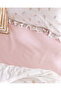 Veronique Double 100% Cotton Ruffled Printed Bed Sheet and Duvet Cover Set - White/Powder - 5