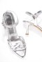 Women's Silver Metallic Patent Leather 7cm Thin Heeled Evening Dress Shoes Fs45My01B - 5