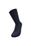 Men's Seamless Cotton Socks Plain Navy Blue - 2