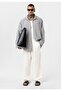 Striped Long Sleeve Double Pocket Oversize Shirt - 2