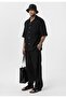 Pocket detailed short sleeve oversize linen shirt - 3