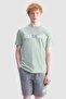 Beckett Regular Fit Crew Neck Printed 100% Cotton Men's Green T-Shirt